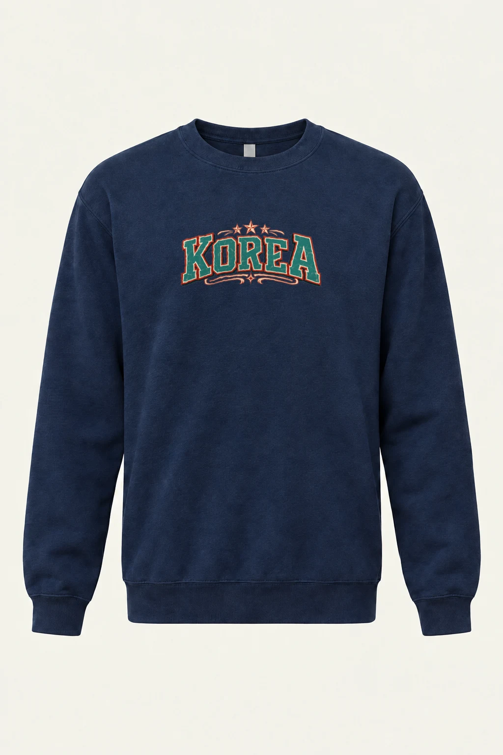 "Korea Varsity Crest" Heavy Blend Unisex Crewneck Sweatshirt | Gildan 18000