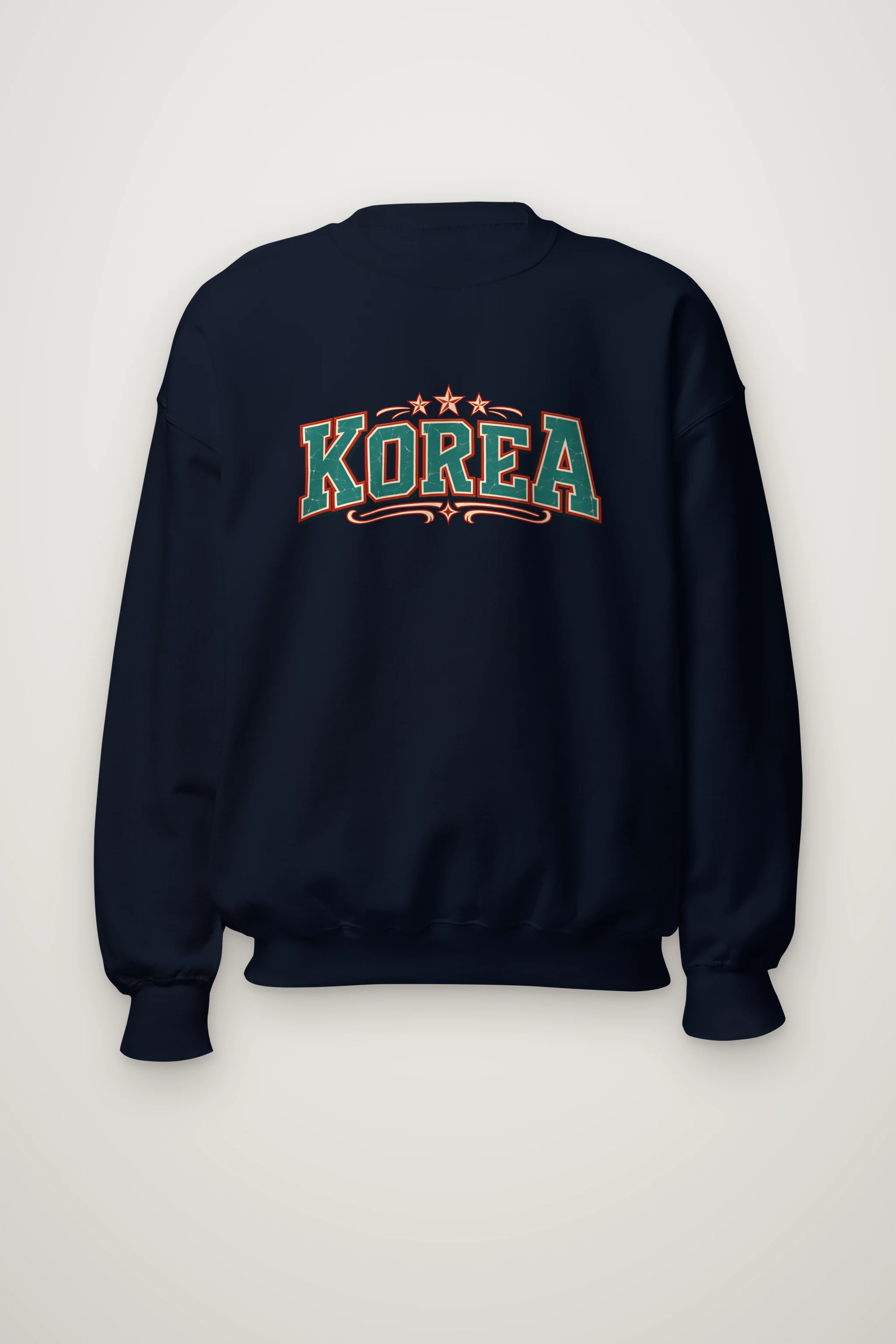 "Korea Varsity Crest" Heavy Blend Unisex Crewneck Sweatshirt