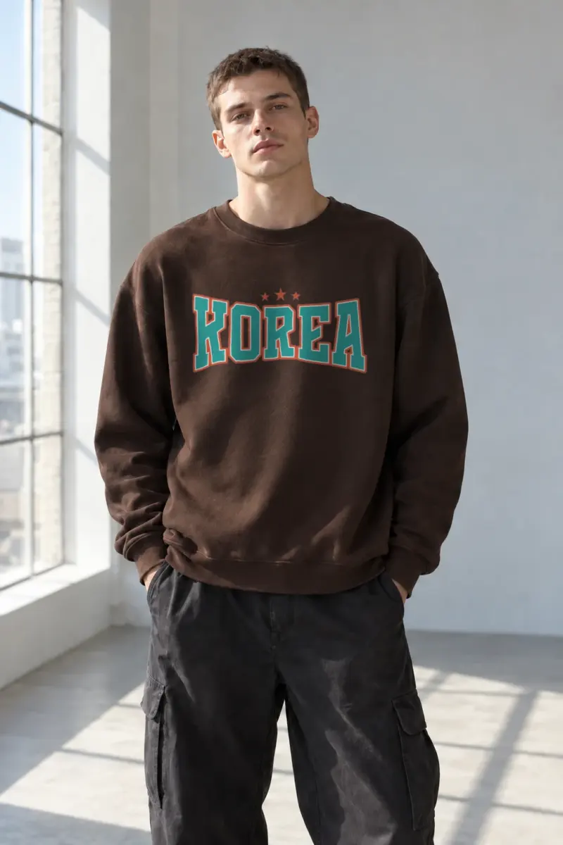 "Korea Varsity Stars" Heavy Blend Unisex Crewneck Sweatshirt | Gildan 18000