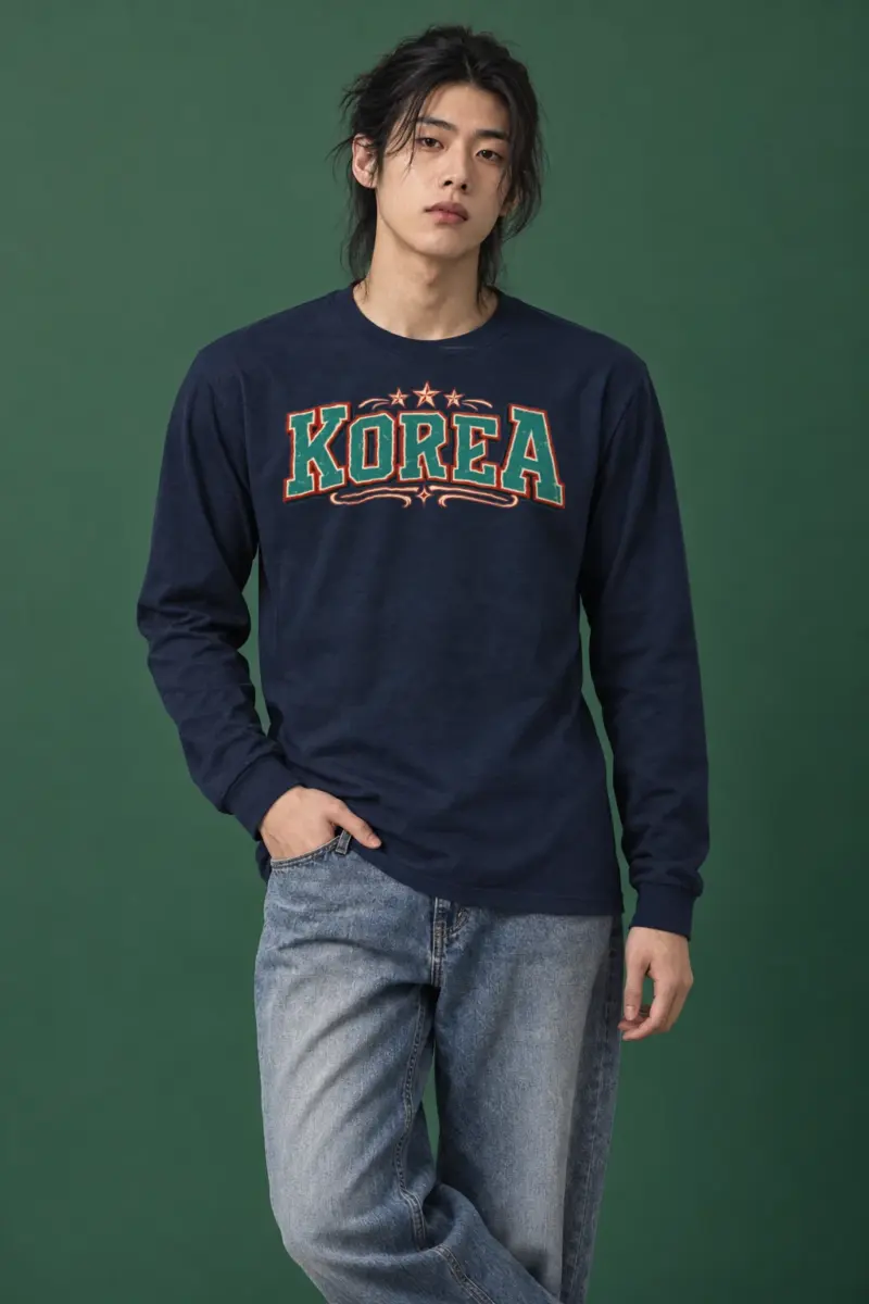 "Korea Varsity Stars" Unisex Longsleeve T-shirt