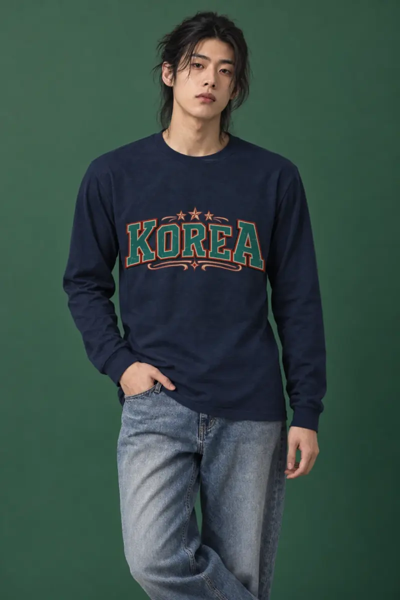 "Korea Varsity Stars" Unisex Longsleeve T-shirt