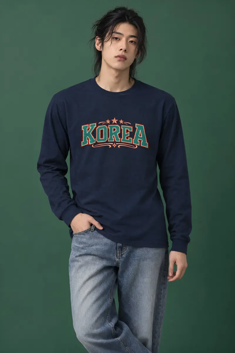 "Korea Varsity Stars" Unisex Longsleeve T-shirt