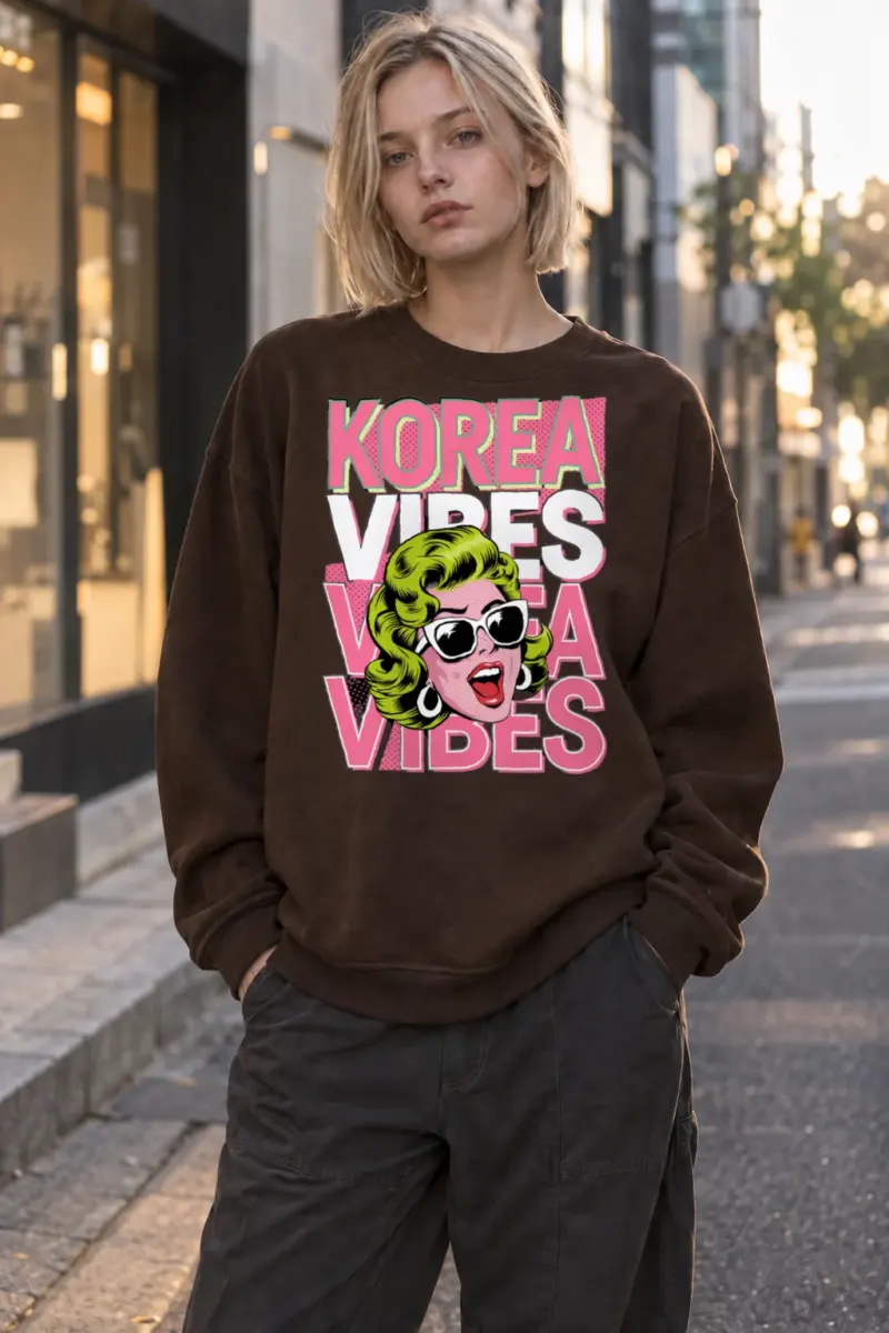 "Korea Vibes" Heavy Blend Unisex Crewneck Sweatshirt | Gildan 18000