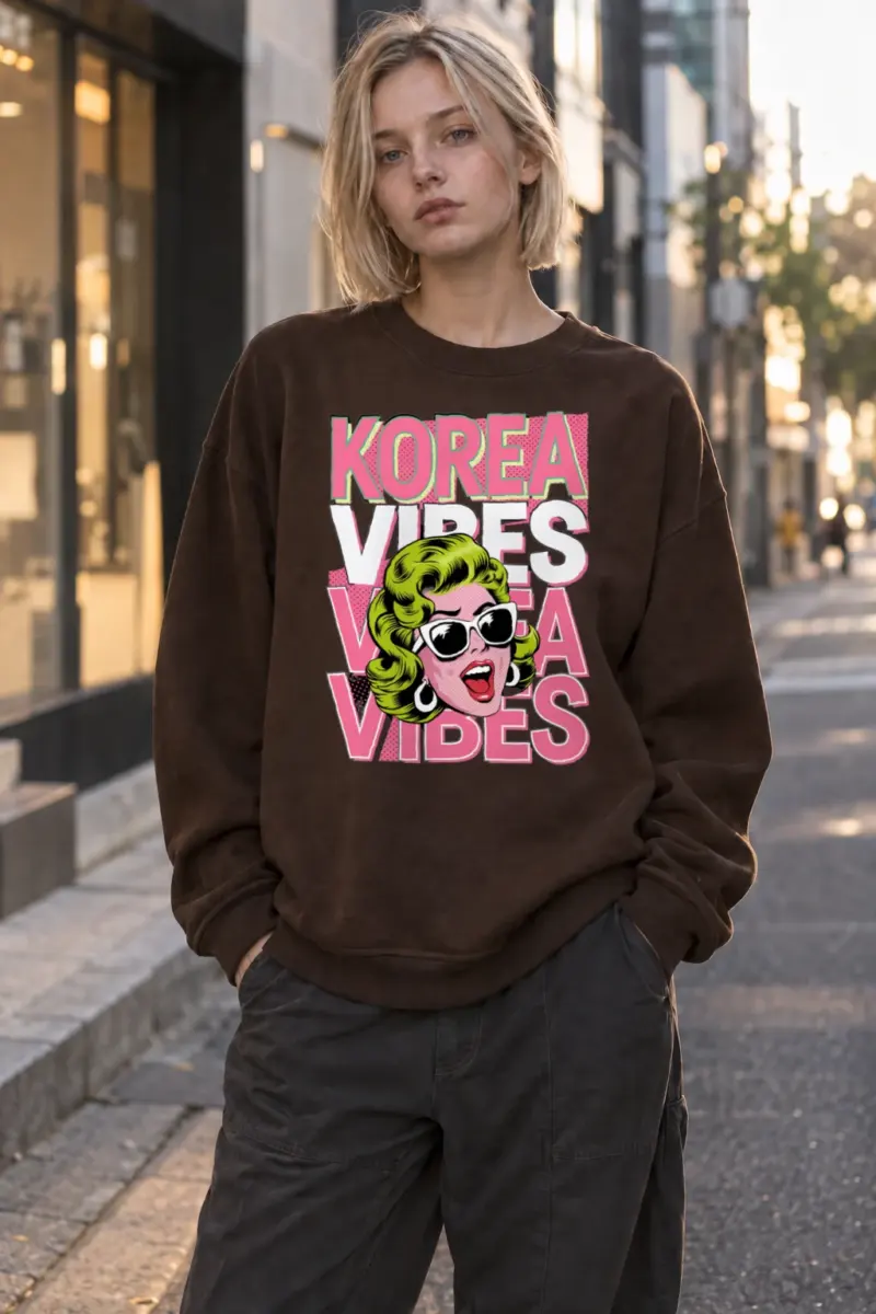 "Korea Vibes" Heavy Blend Unisex Crewneck Sweatshirt | Gildan 18000