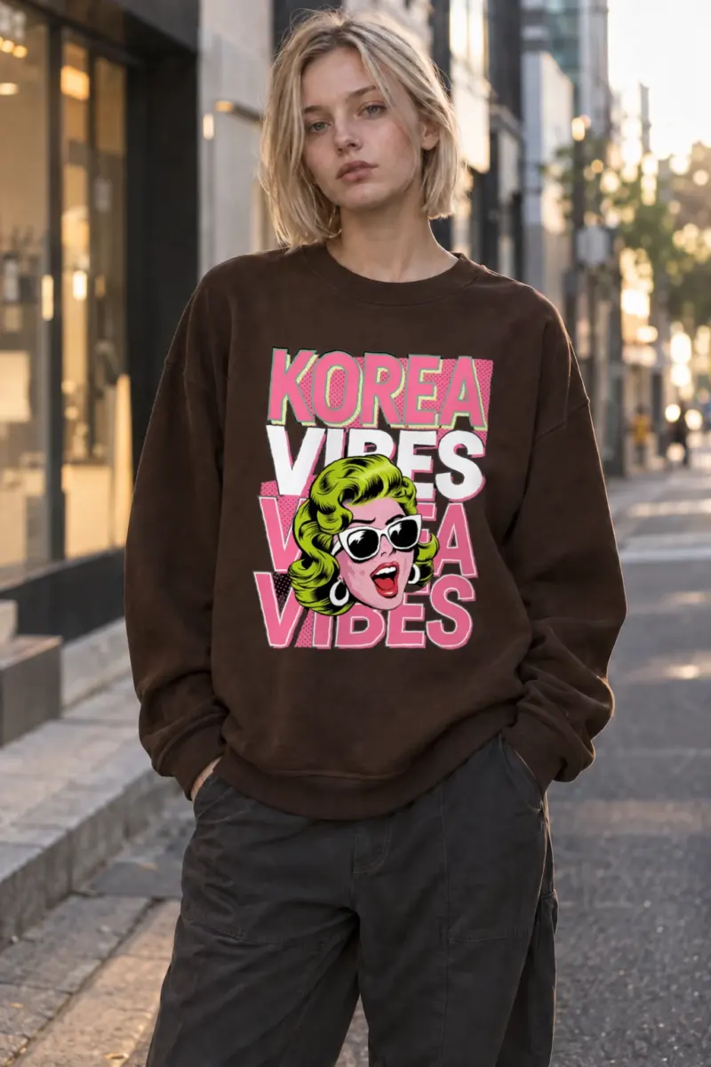 "Korea Vibes" Heavy Blend Unisex Crewneck Sweatshirt | Gildan 18000
