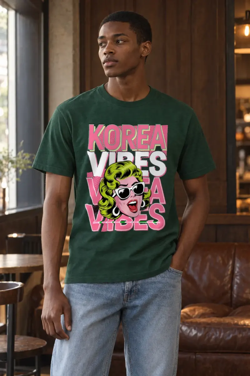 "Korea Vibes" Heavyweight Unisex Crewneck T-shirt | Gildan 5000
