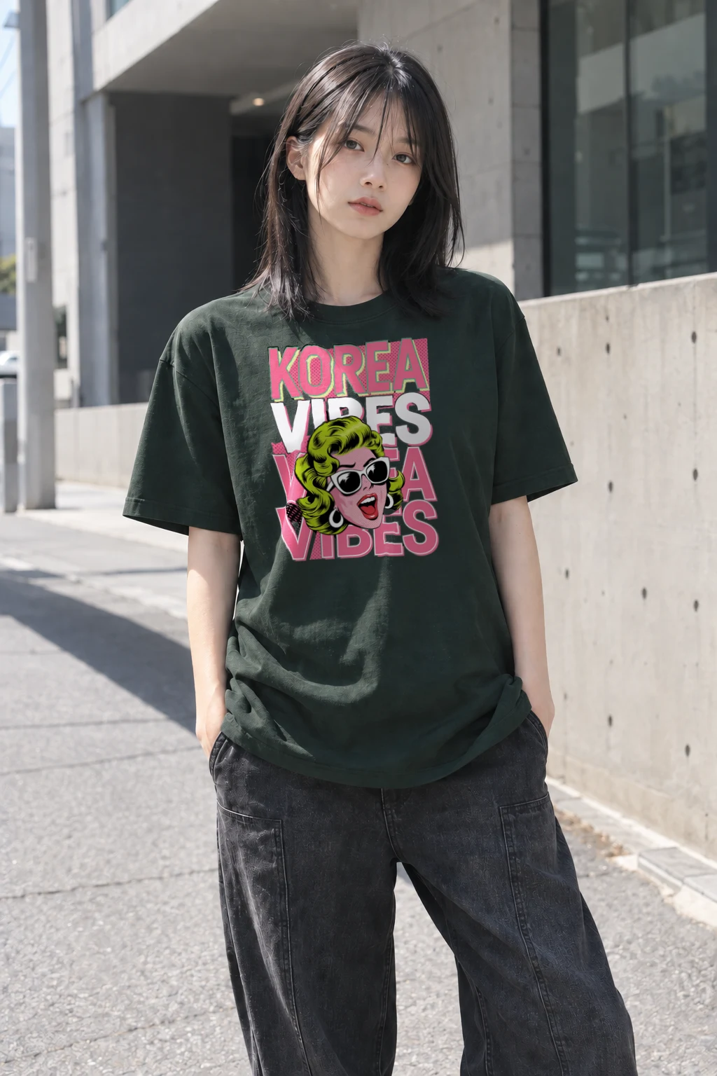 "Korea Vibes" Heavyweight Unisex Crewneck T-shirt | Gildan 5000
