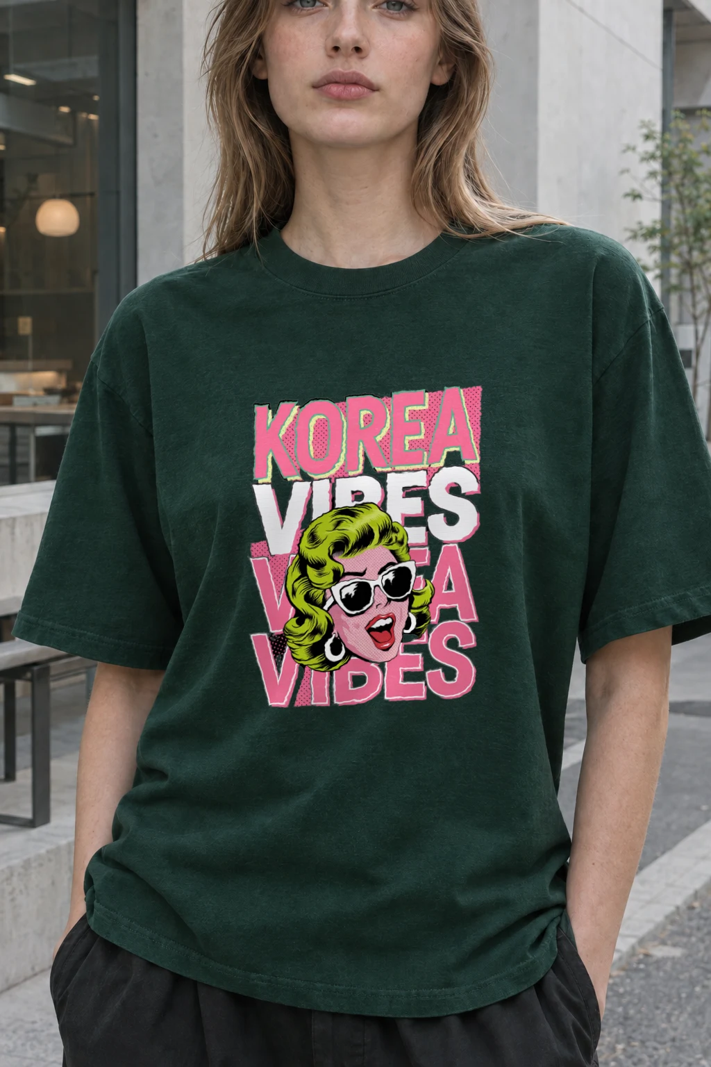 "Korea Vibes" Heavyweight Unisex Crewneck T-shirt | Gildan 5000