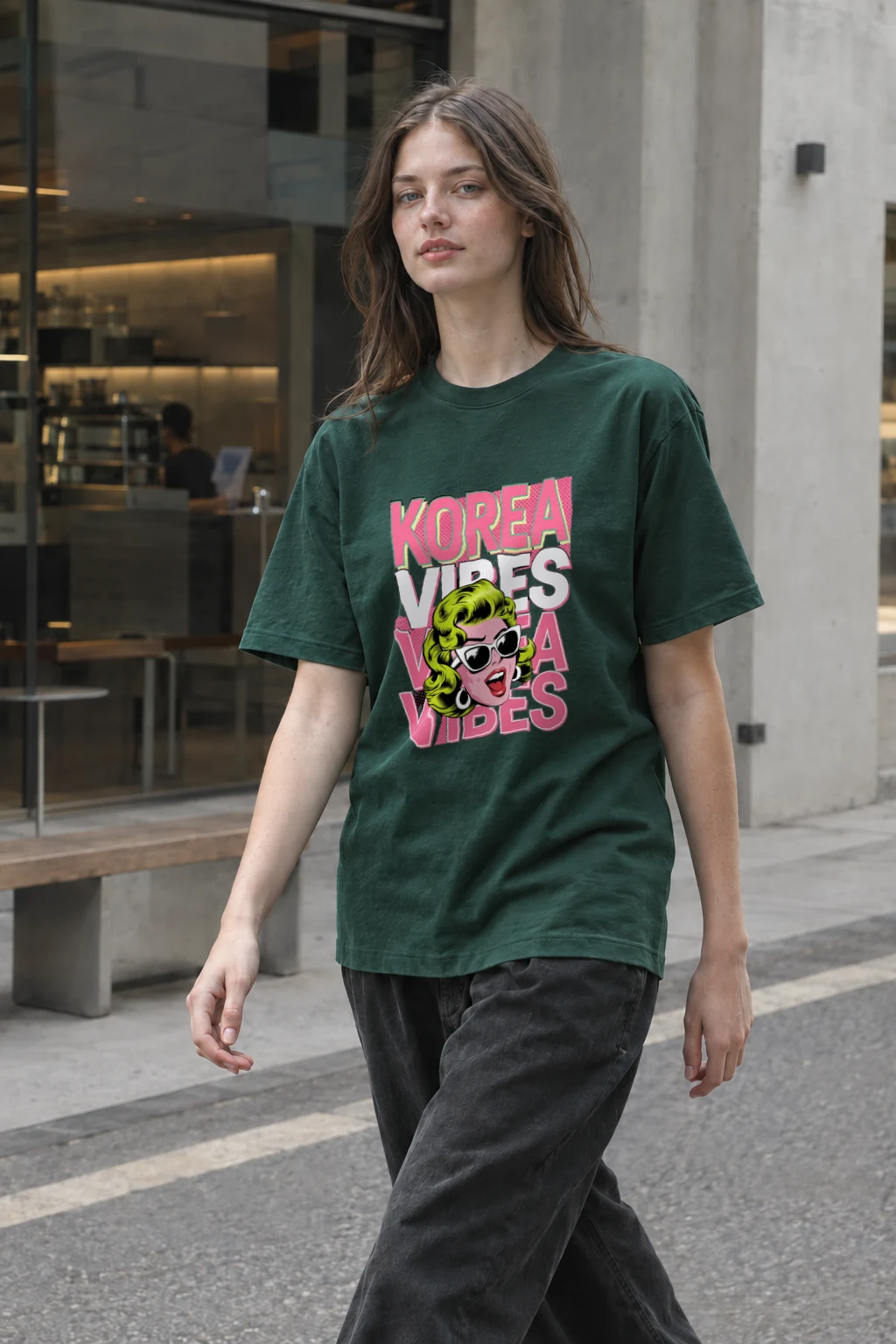 "Korea Vibes" Heavyweight Unisex Crewneck T-shirt | Gildan 5000