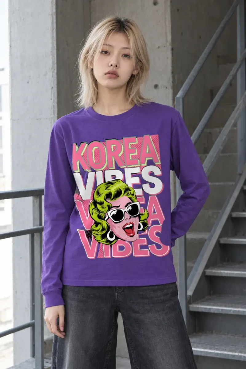 "Korea Vibes" Unisex Longsleeve T-shirt | Gildan 2400