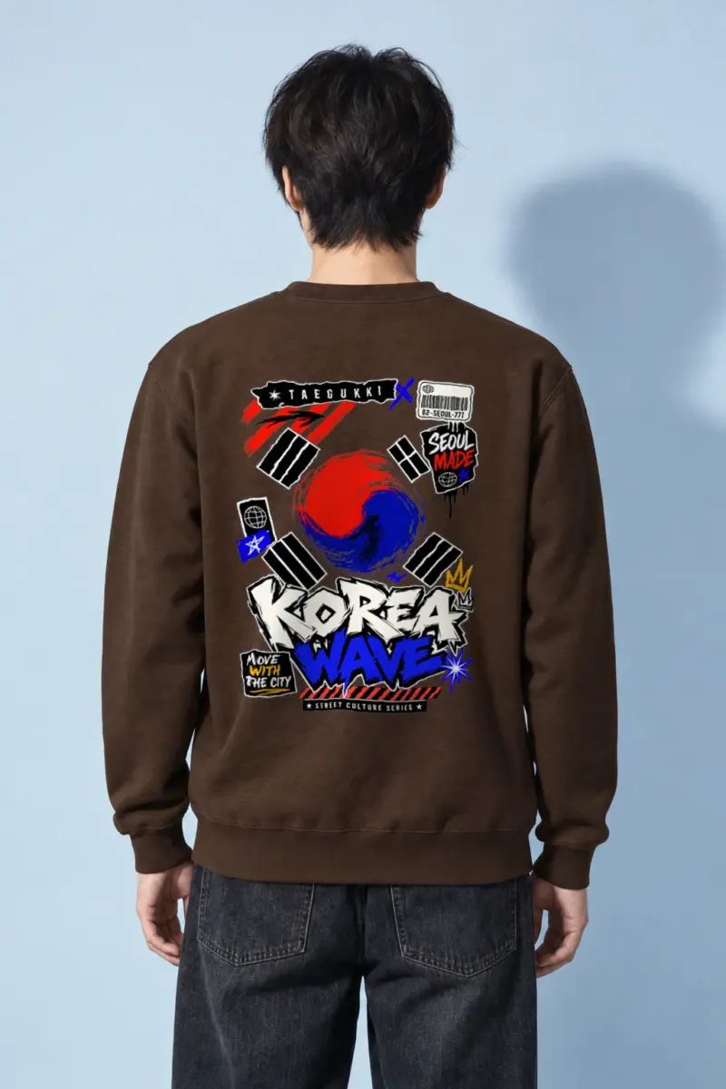 "Korea Wave Move" Heavy Blend Unisex Crewneck Sweatshirt