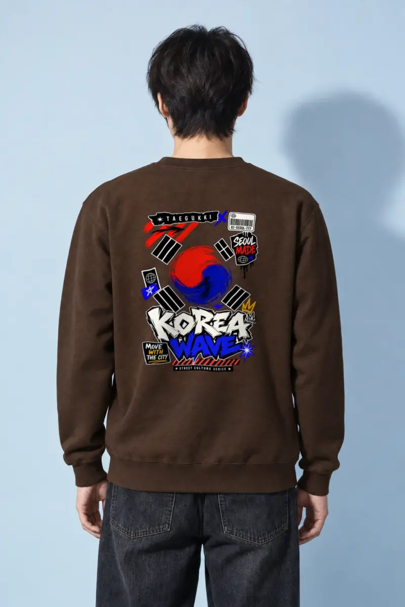 "Korea Wave Move" Heavy Blend Unisex Crewneck Sweatshirt