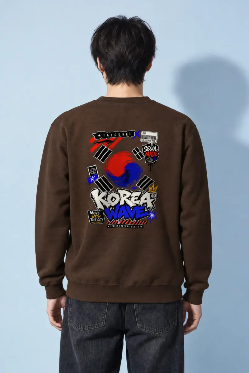 "Korea Wave Move" Heavy Blend Unisex Crewneck Sweatshirt