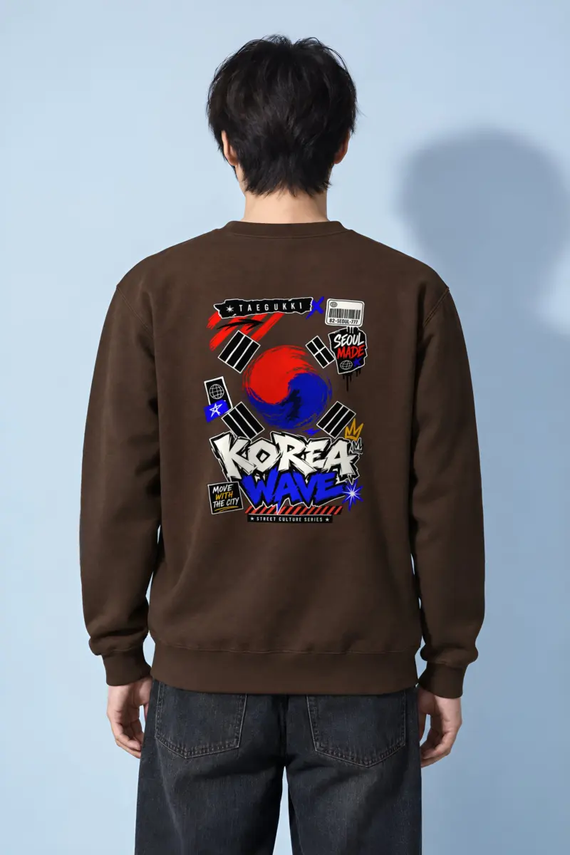 "Korea Wave Move" Heavy Blend Unisex Crewneck Sweatshirt