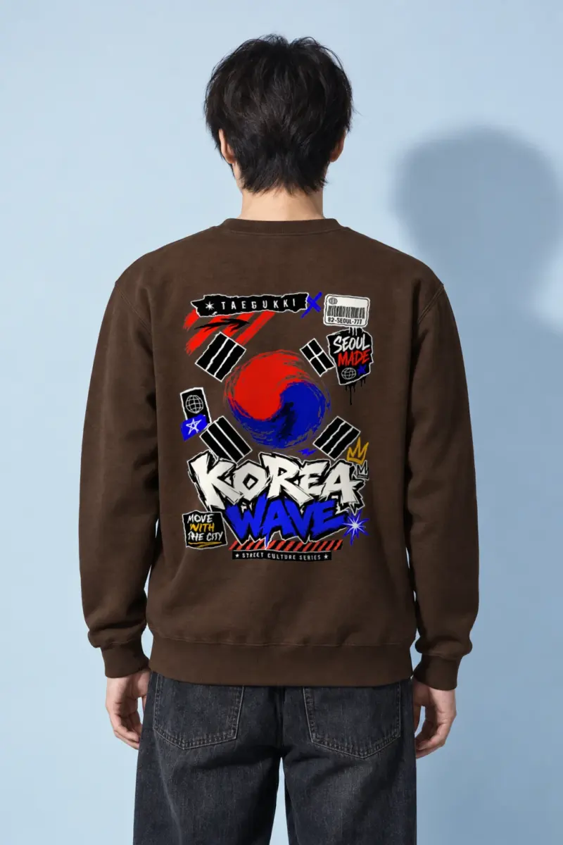 "Korea Wave Move" Heavy Blend Unisex Crewneck Sweatshirt