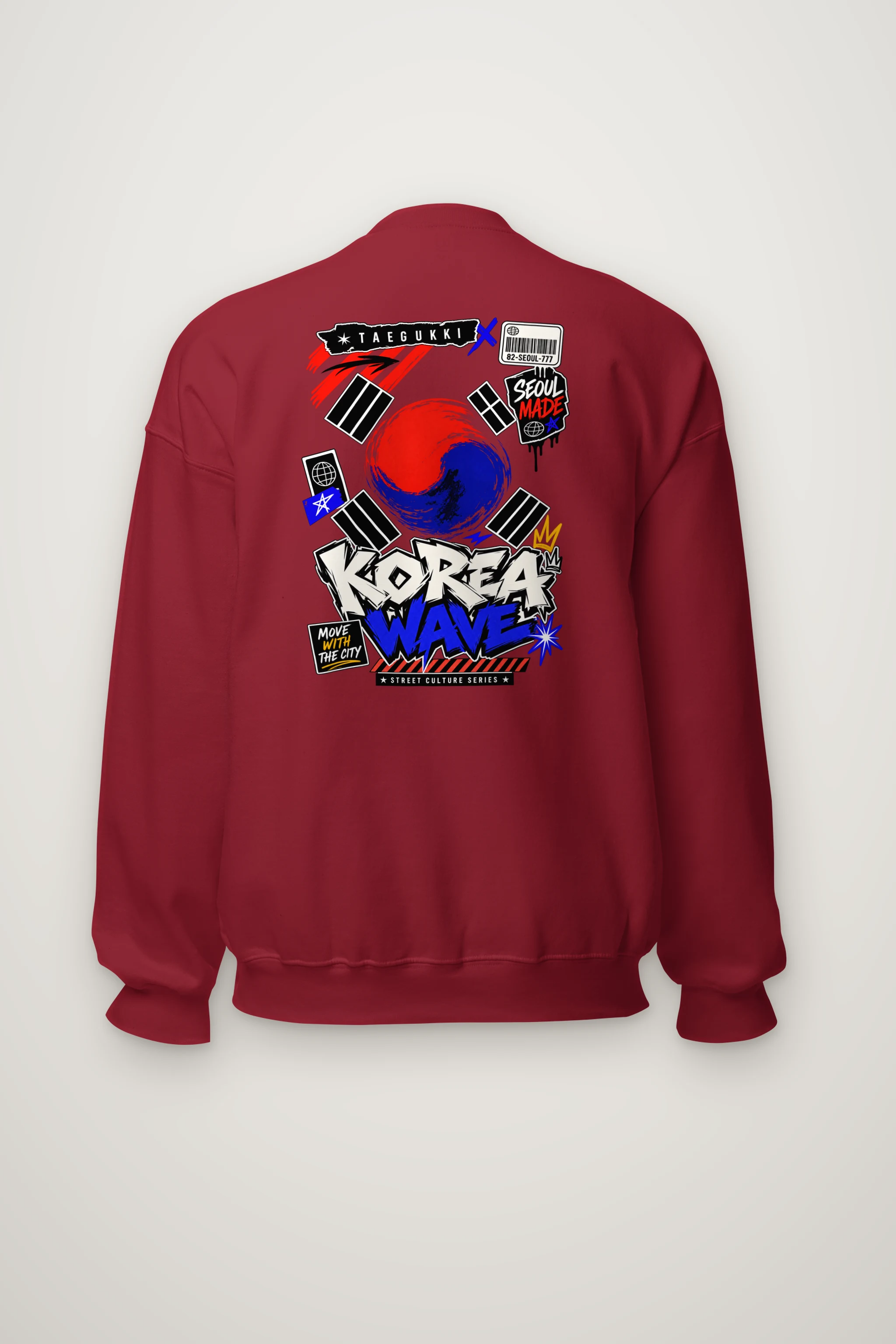 "Korea Wave Move" Heavy Blend Unisex Crewneck Sweatshirt