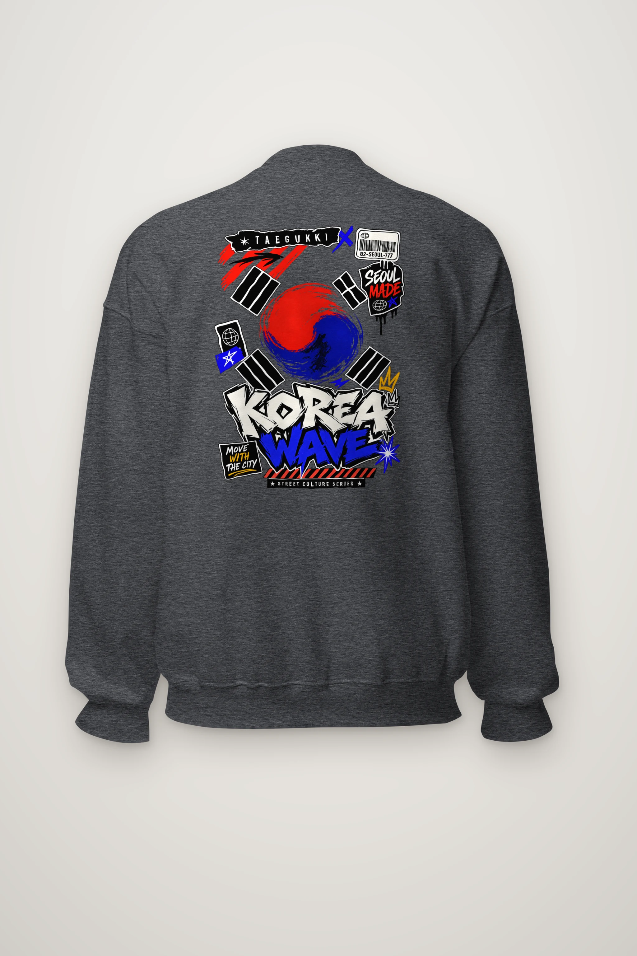 "Korea Wave Move" Heavy Blend Unisex Crewneck Sweatshirt