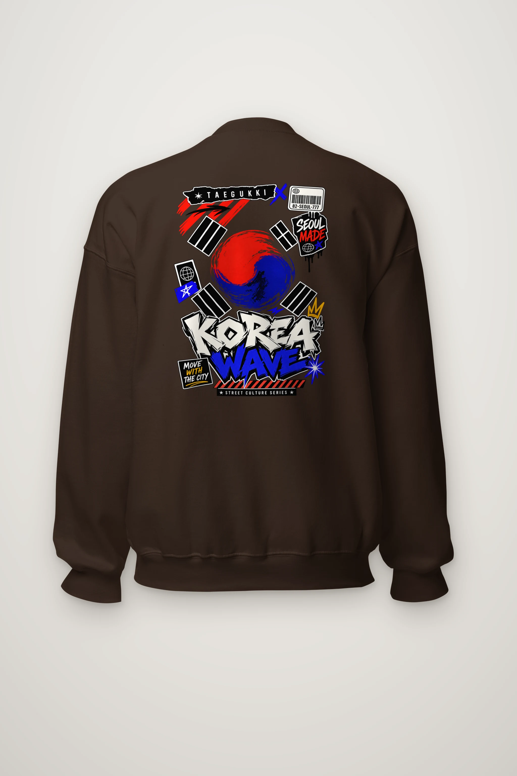 "Korea Wave Move" Heavy Blend Unisex Crewneck Sweatshirt