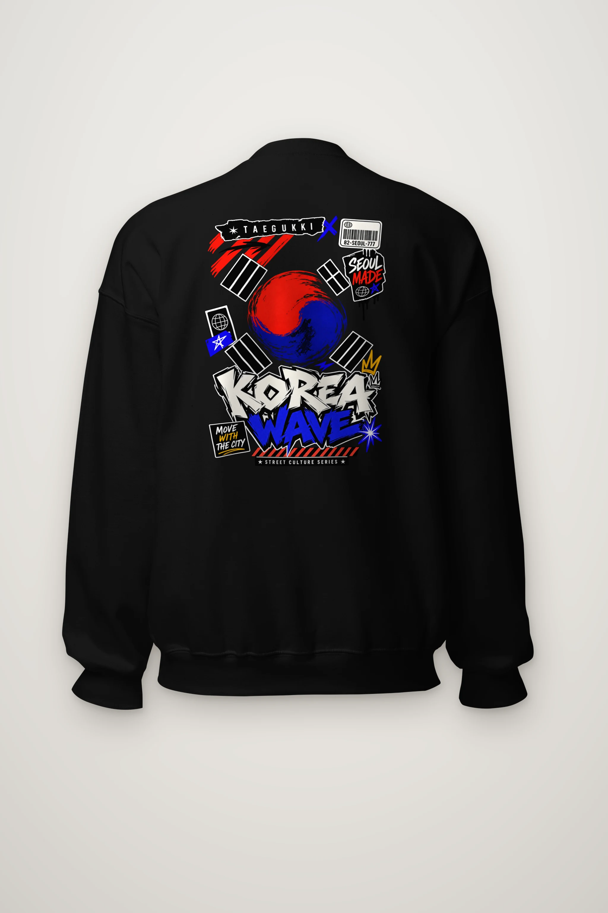 "Korea Wave Move" Heavy Blend Unisex Crewneck Sweatshirt