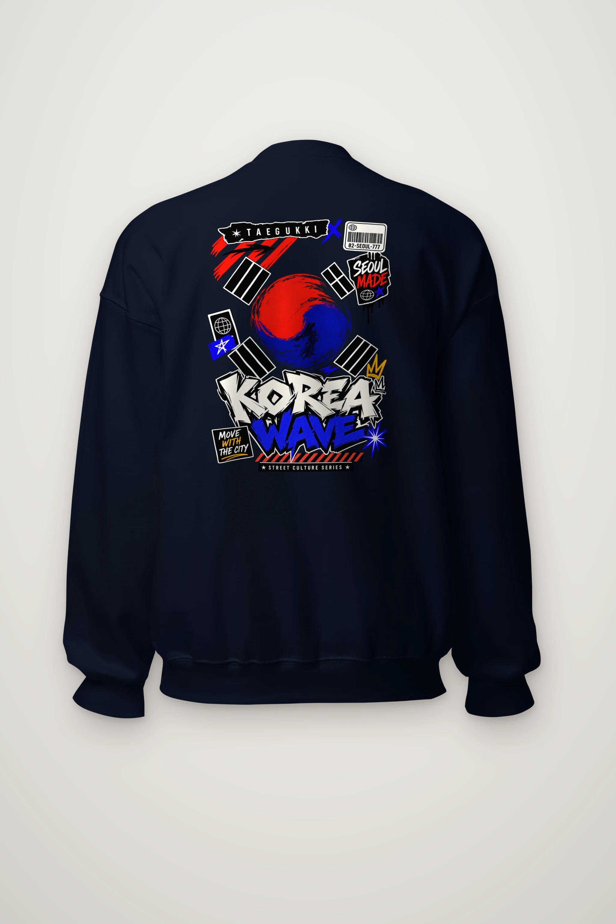 "Korea Wave Move" Heavy Blend Unisex Crewneck Sweatshirt