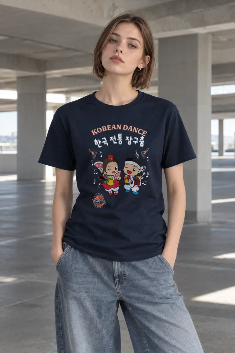 "Korean Dance Friends" Heavyweight Unisex Crewneck T-shirt