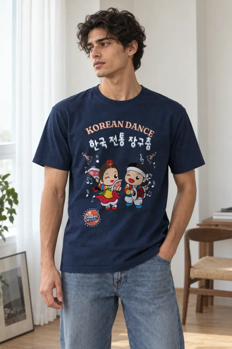 "Korean Dance Friends" Heavyweight Unisex Crewneck T-shirt | Gildan 5000