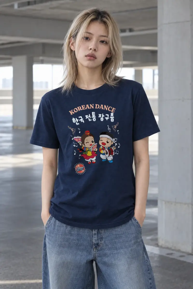 "Korean Dance Friends" Heavyweight Unisex Crewneck T-shirt