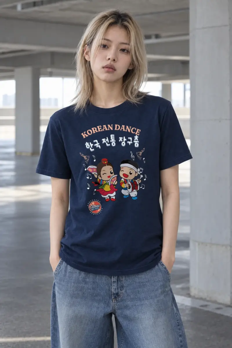 "Korean Dance Friends" Heavyweight Unisex Crewneck T-shirt