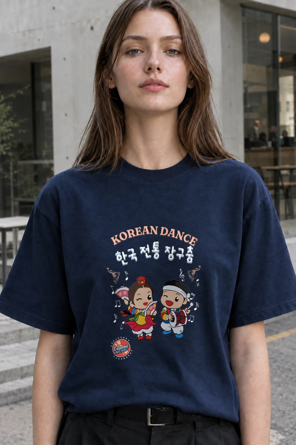 "Korean Dance Friends" Heavyweight Unisex Crewneck T-shirt | Gildan 5000