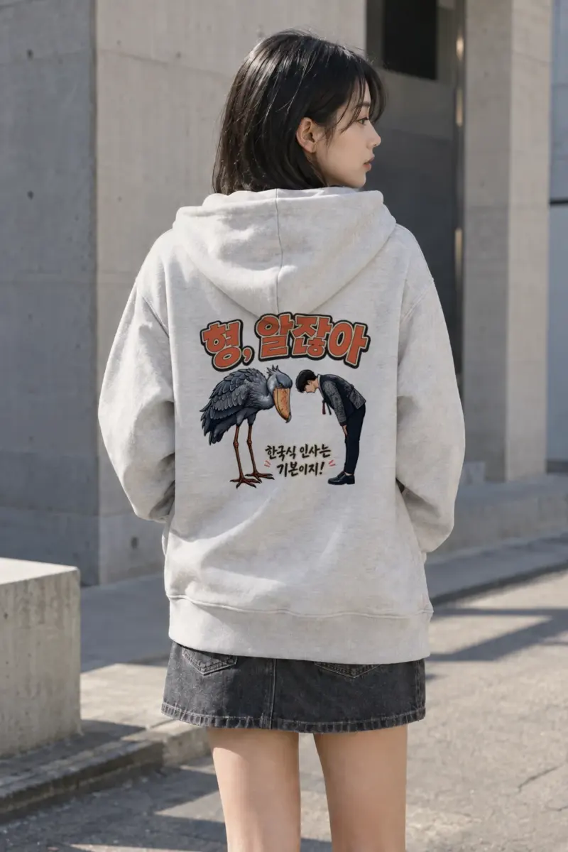 "Korean Greeting Basics" Heavy Blend Unisex Pullover Hoodie | Gildan 18500