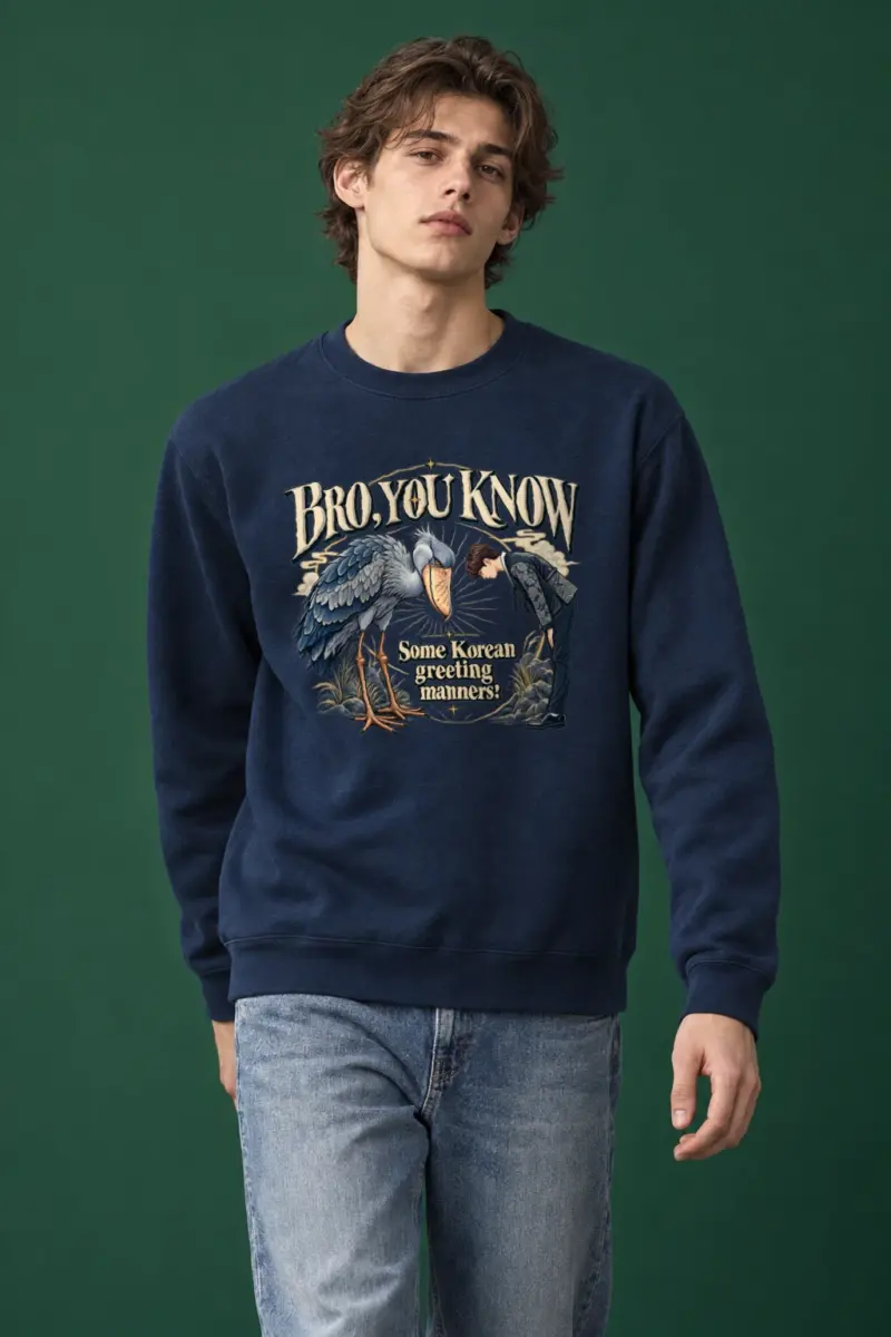 "Korean Greeting Manners" Heavy Blend Unisex Crewneck Sweatshirt