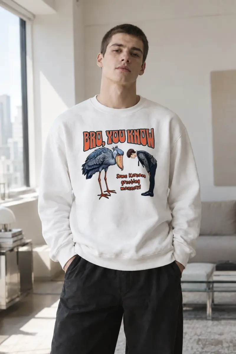 "Korean Greeting Manners" Heavy Blend Unisex Crewneck Sweatshirt | Gildan 18000