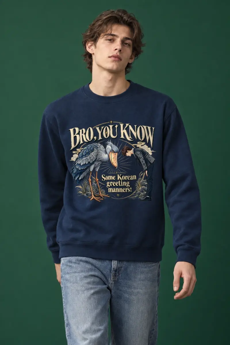 "Korean Greeting Manners" Heavy Blend Unisex Crewneck Sweatshirt