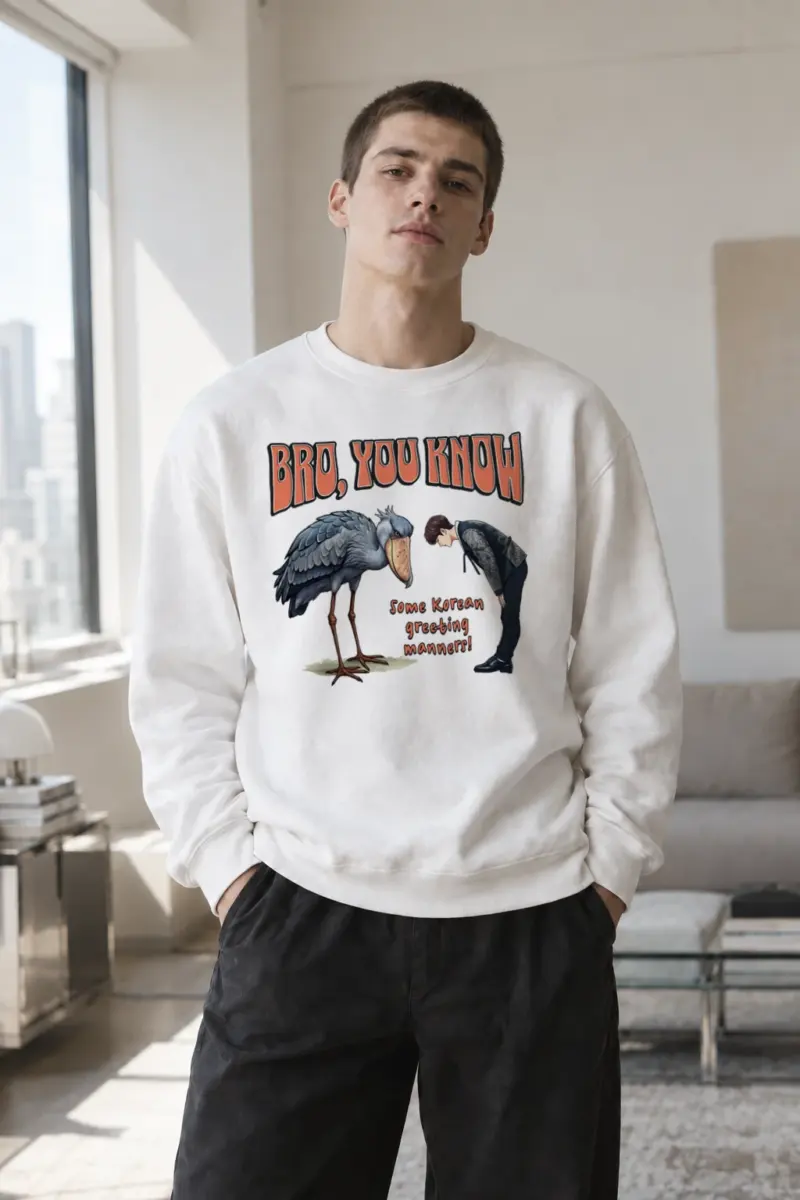 “Korean Greeting Manners” Heavy Blend Unisex Crewneck Sweatshirt | Gildan 18000