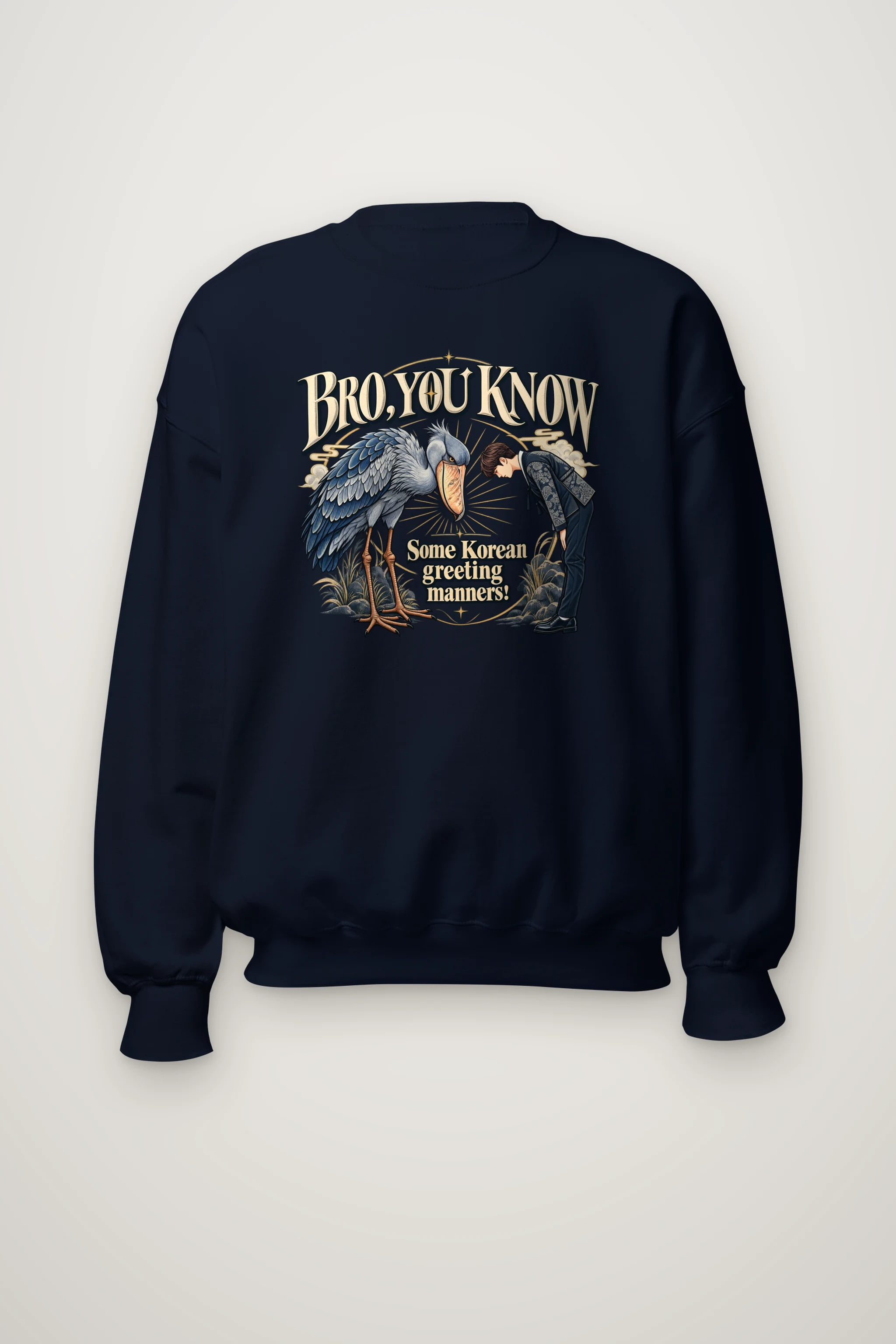 "Korean Greeting Manners" Heavy Blend Unisex Crewneck Sweatshirt