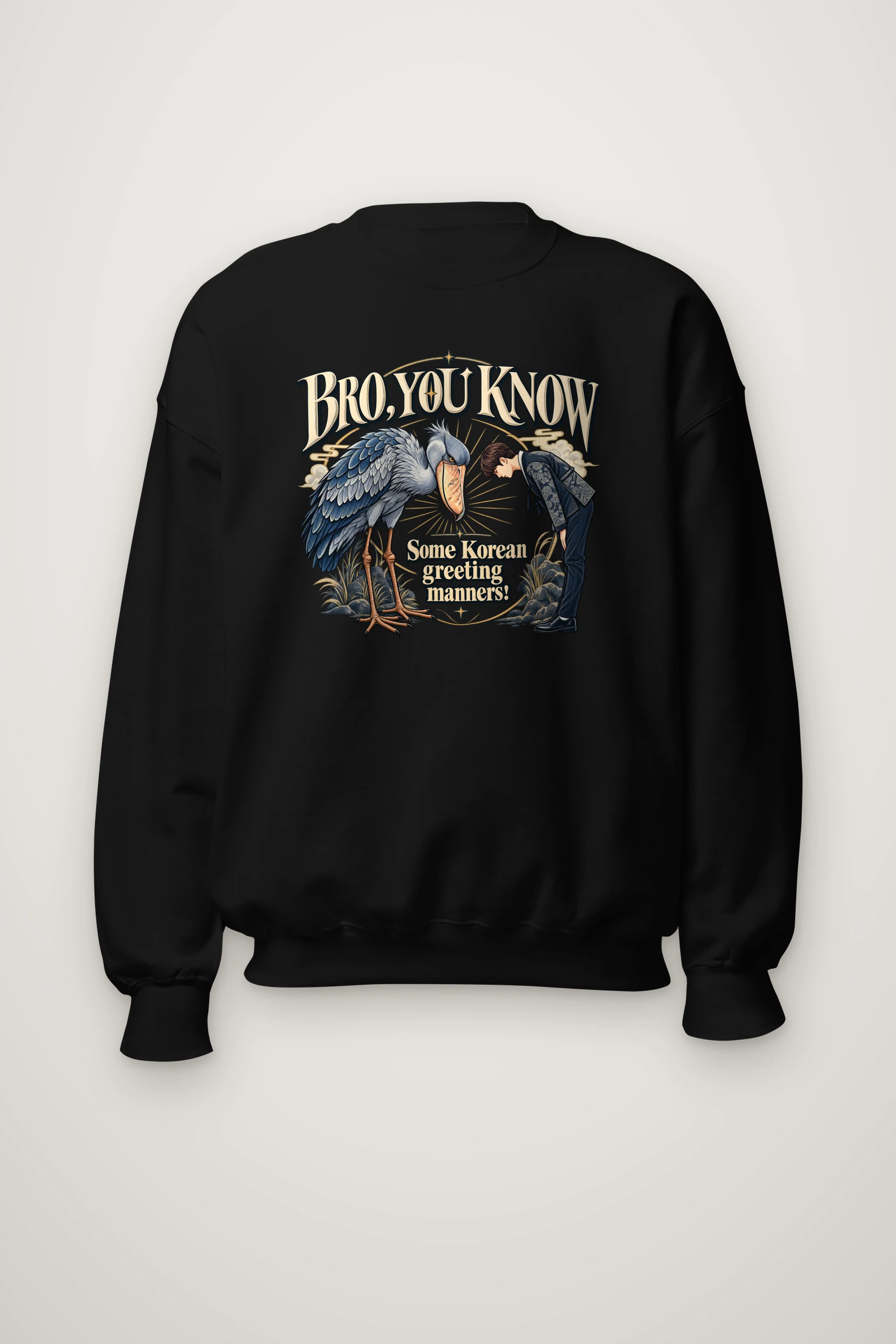 "Korean Greeting Manners" Heavy Blend Unisex Crewneck Sweatshirt