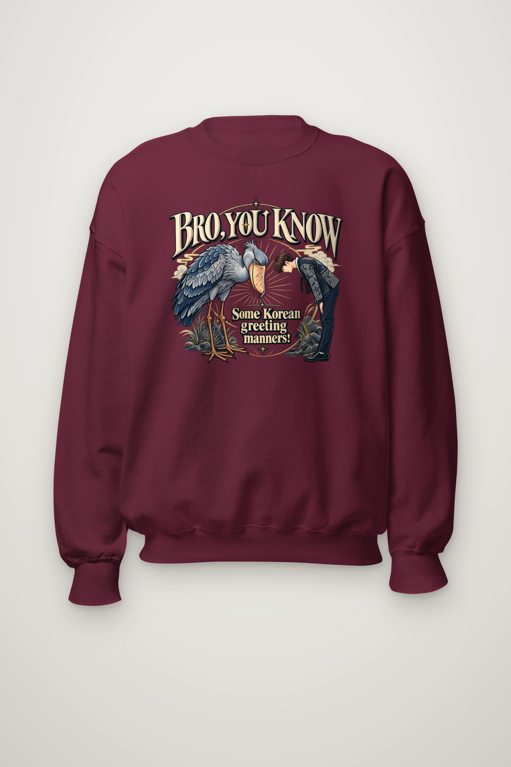 "Korean Greeting Manners" Heavy Blend Unisex Crewneck Sweatshirt