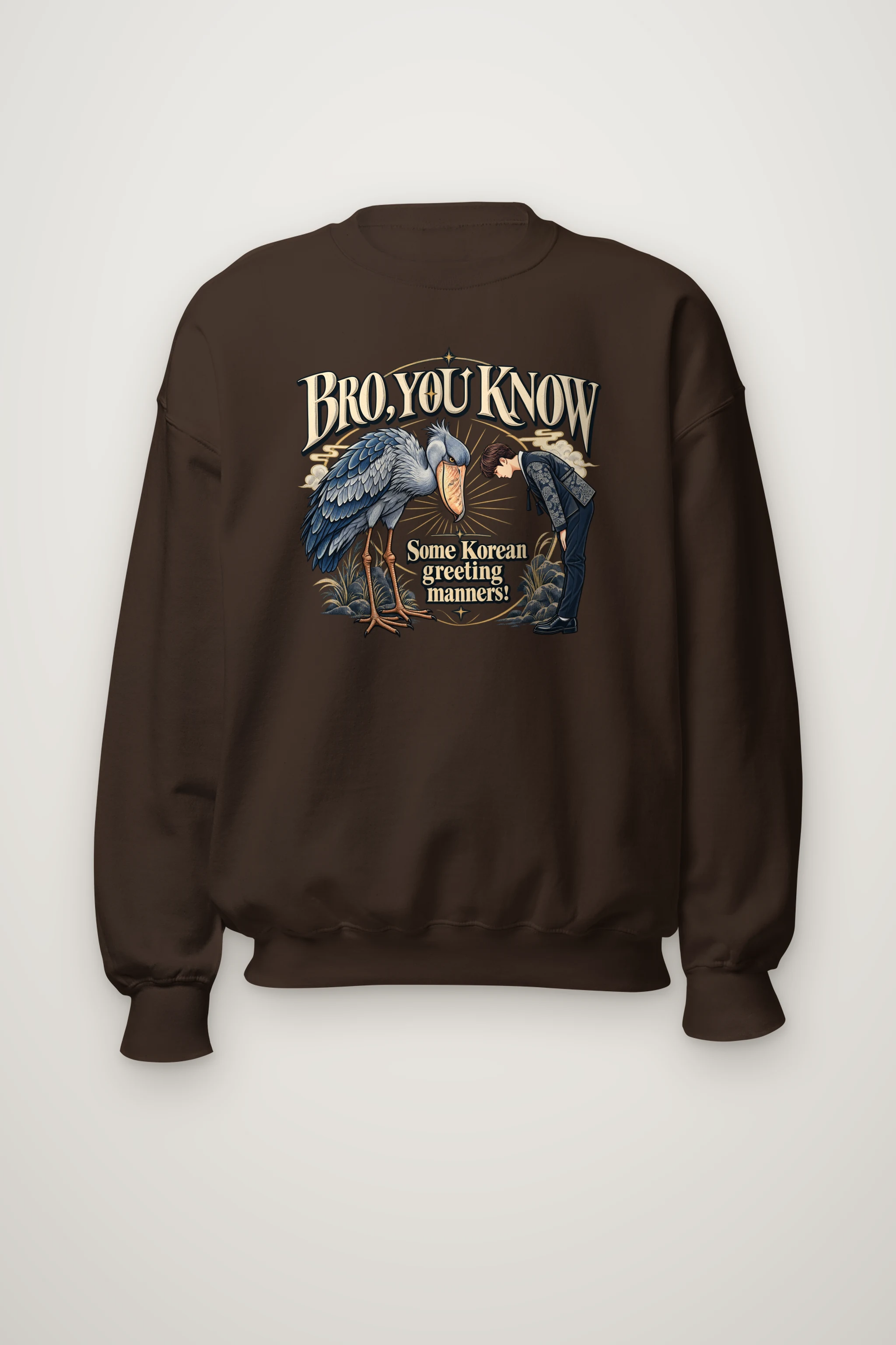 "Korean Greeting Manners" Heavy Blend Unisex Crewneck Sweatshirt