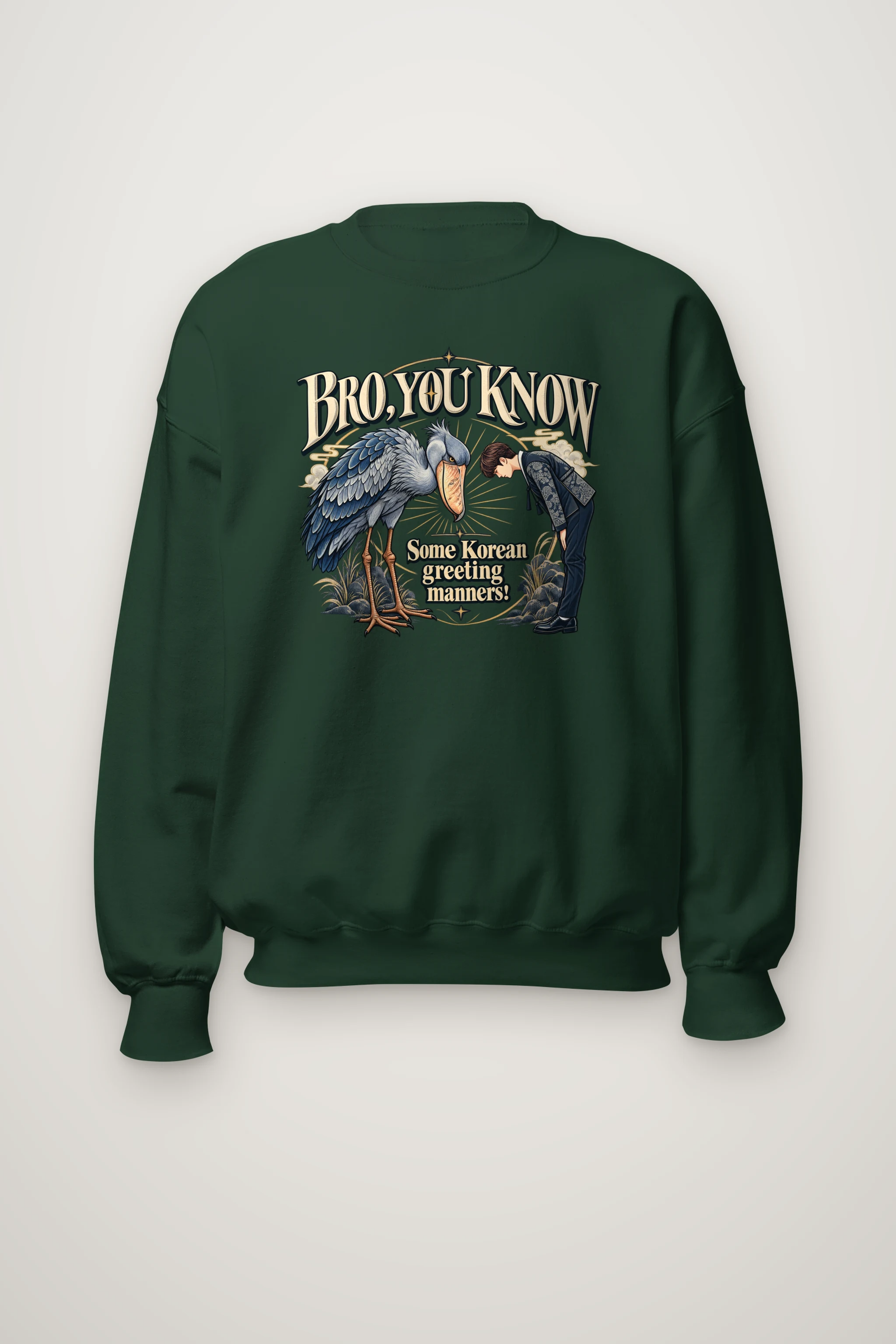 "Korean Greeting Manners" Heavy Blend Unisex Crewneck Sweatshirt