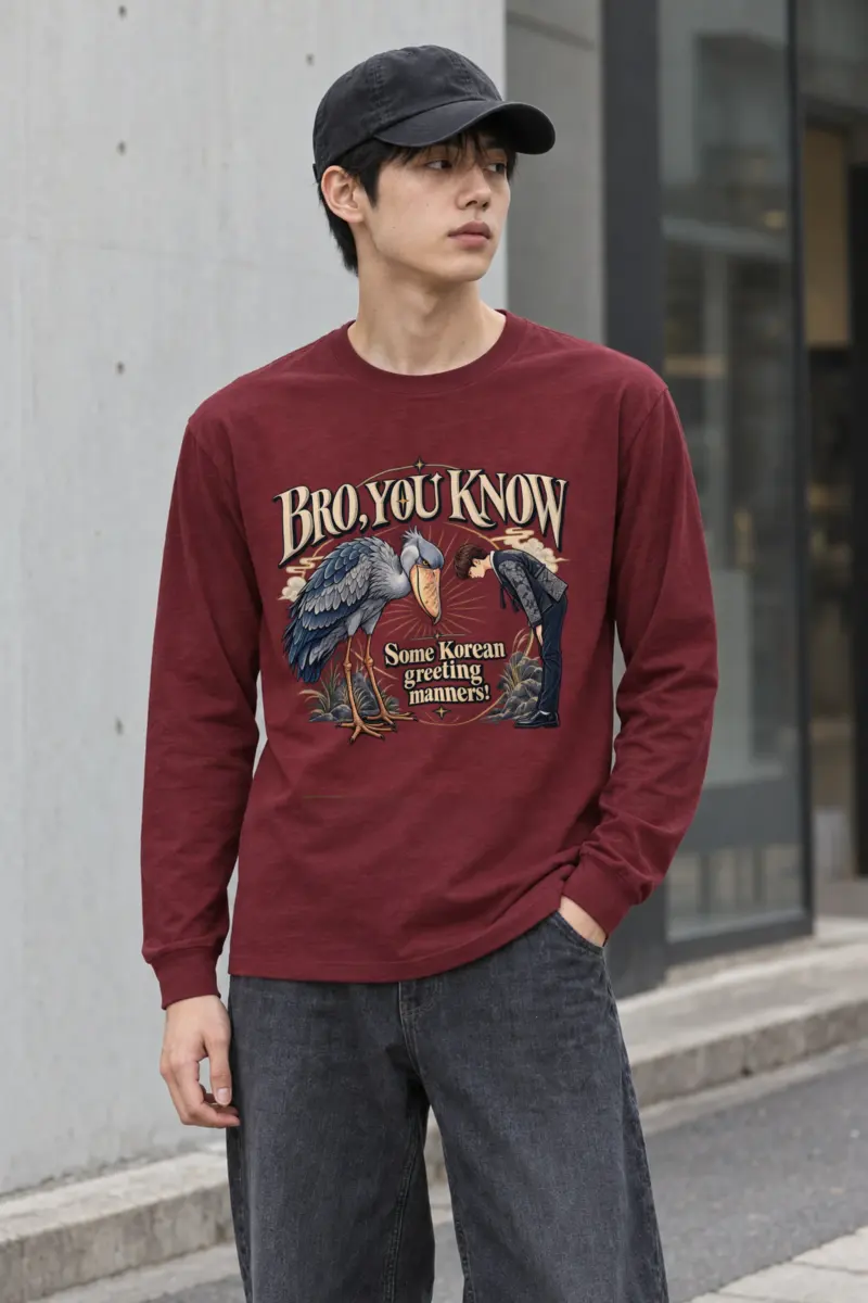 "Korean Greeting Manners" Unisex Longsleeve T-shirt