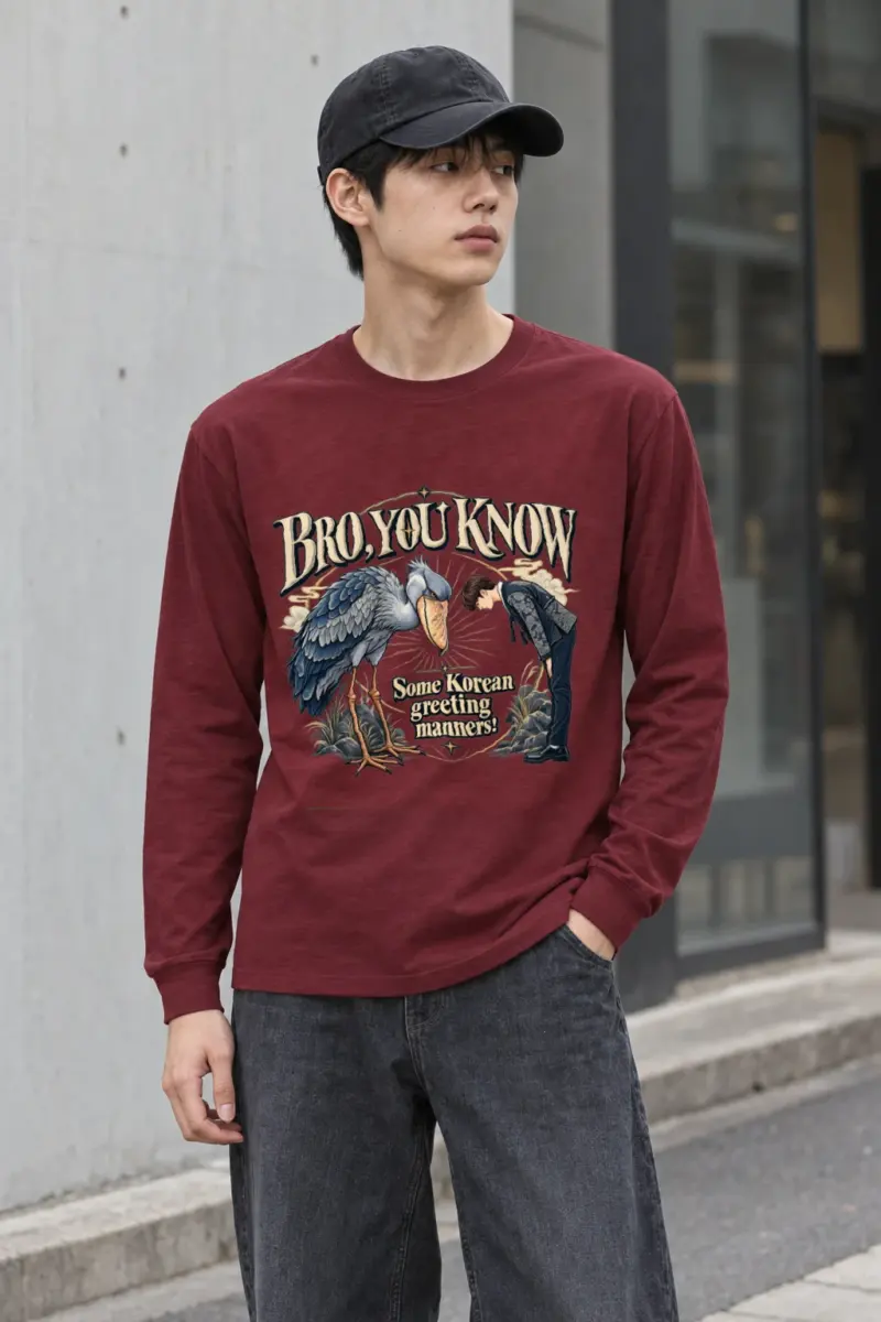 "Korean Greeting Manners" Unisex Longsleeve T-shirt