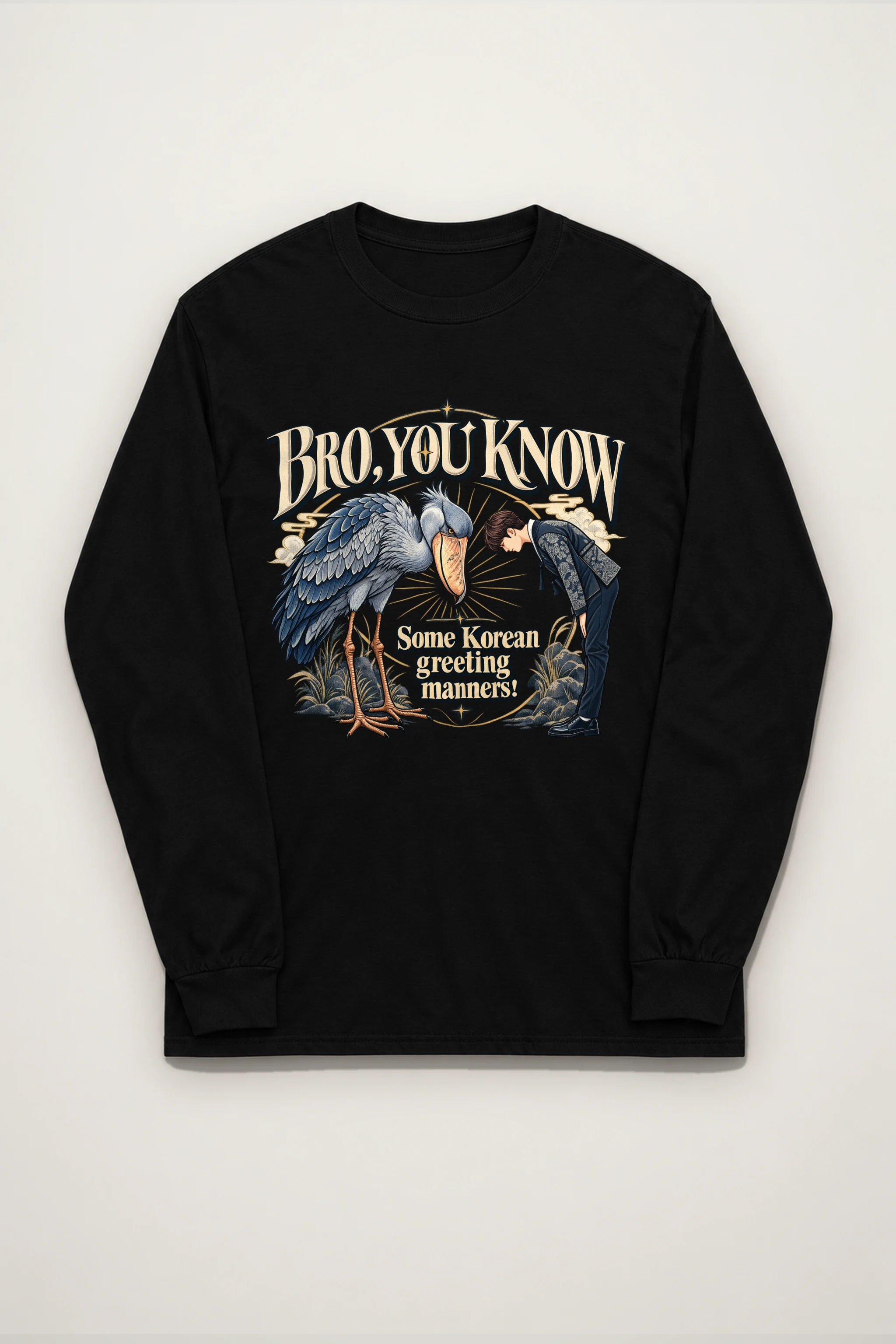 "Korean Greeting Manners" Unisex Longsleeve T-shirt
