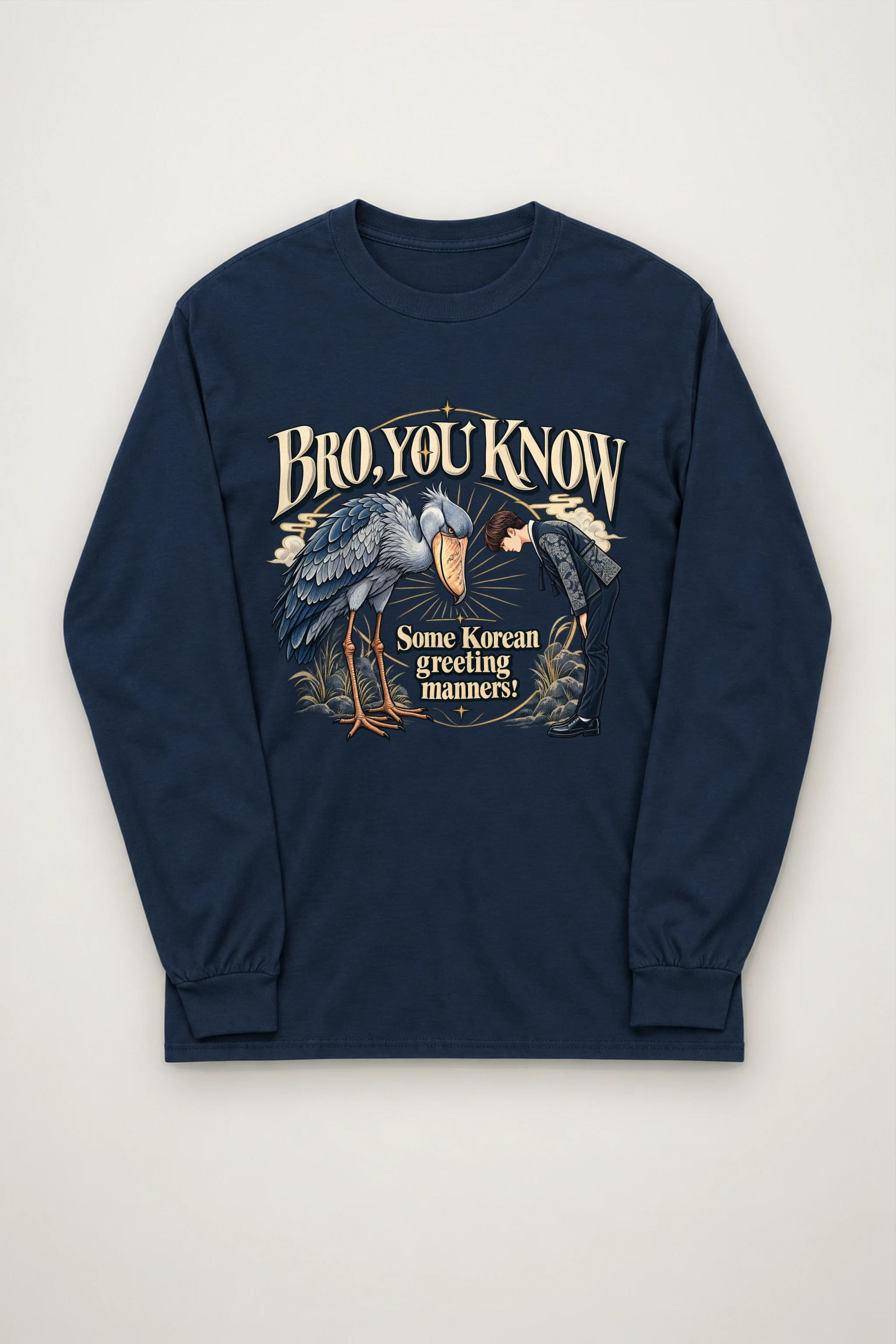 "Korean Greeting Manners" Unisex Longsleeve T-shirt
