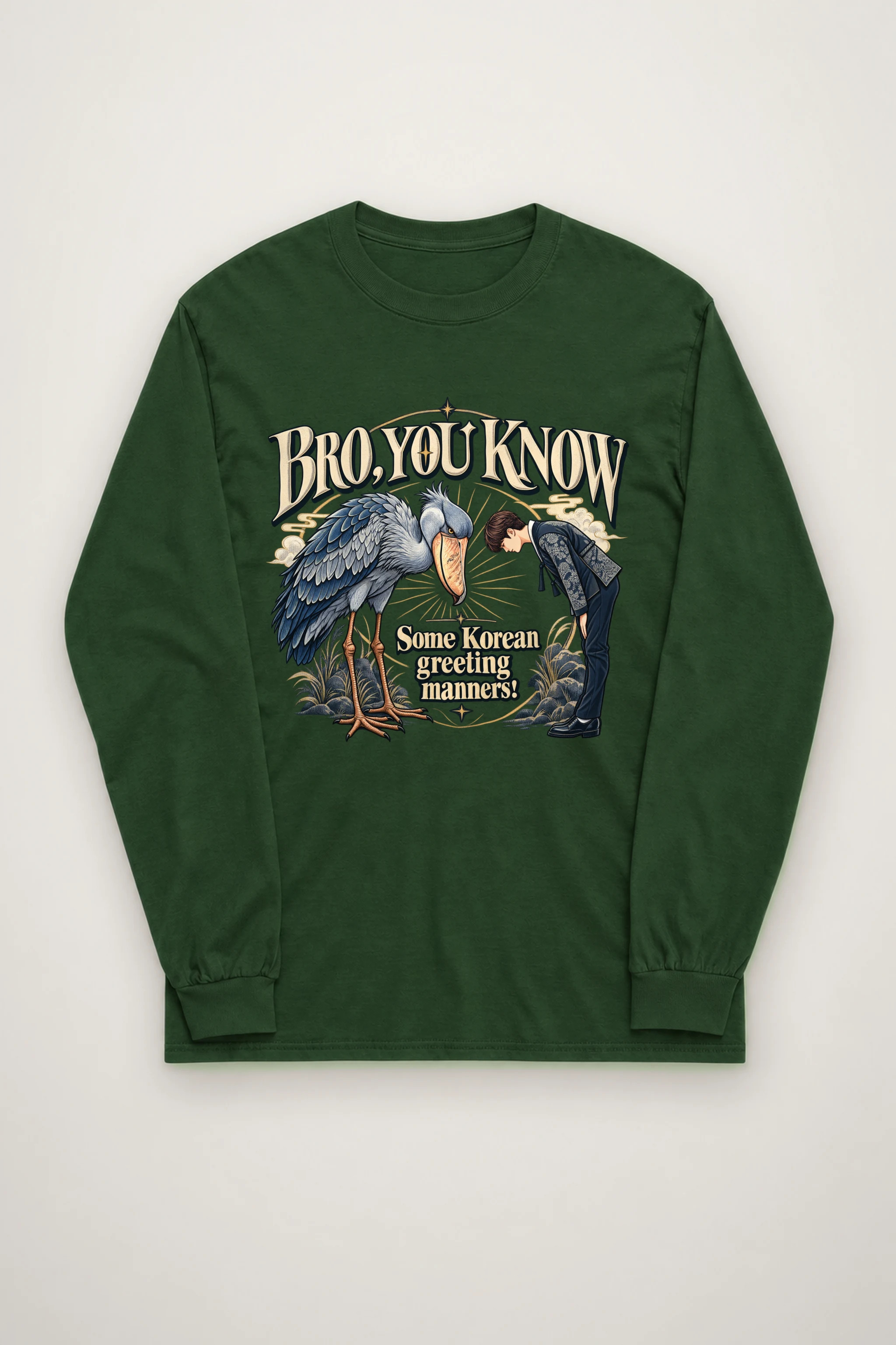 "Korean Greeting Manners" Unisex Longsleeve T-shirt