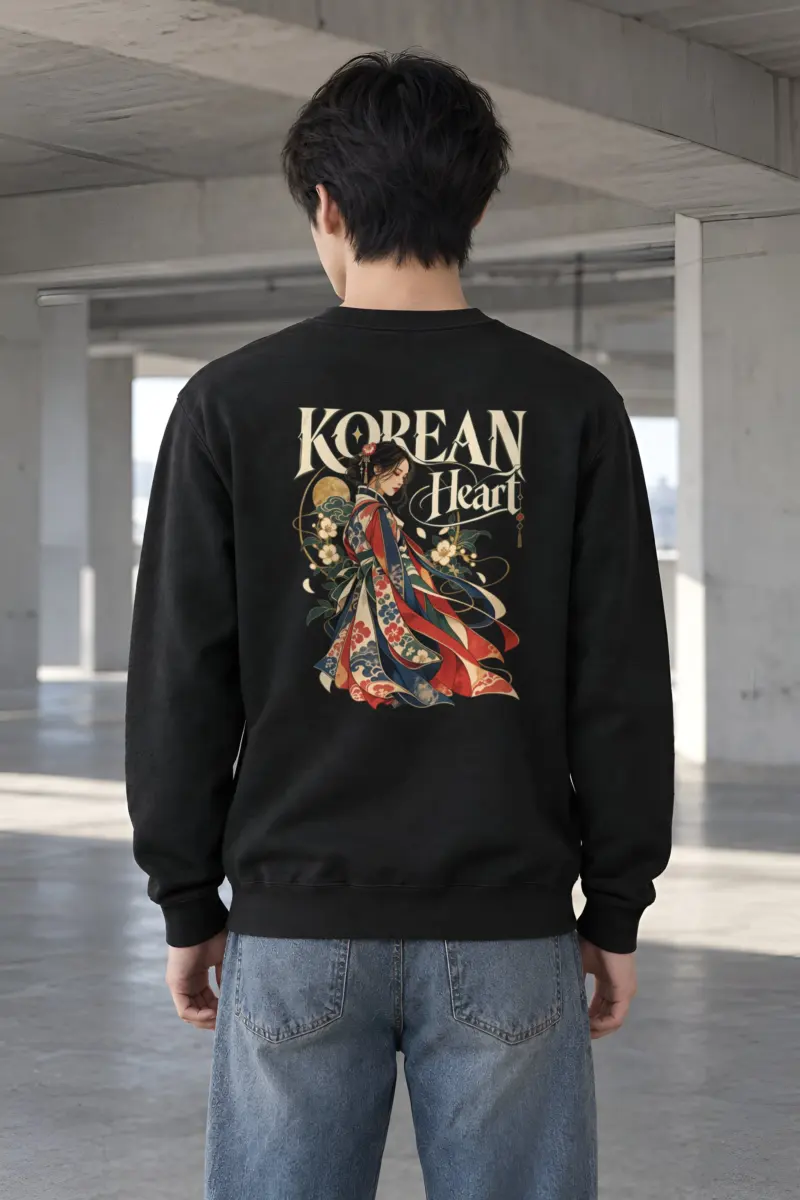 "Korean Heart" Heavy Blend Unisex Crewneck Sweatshirt