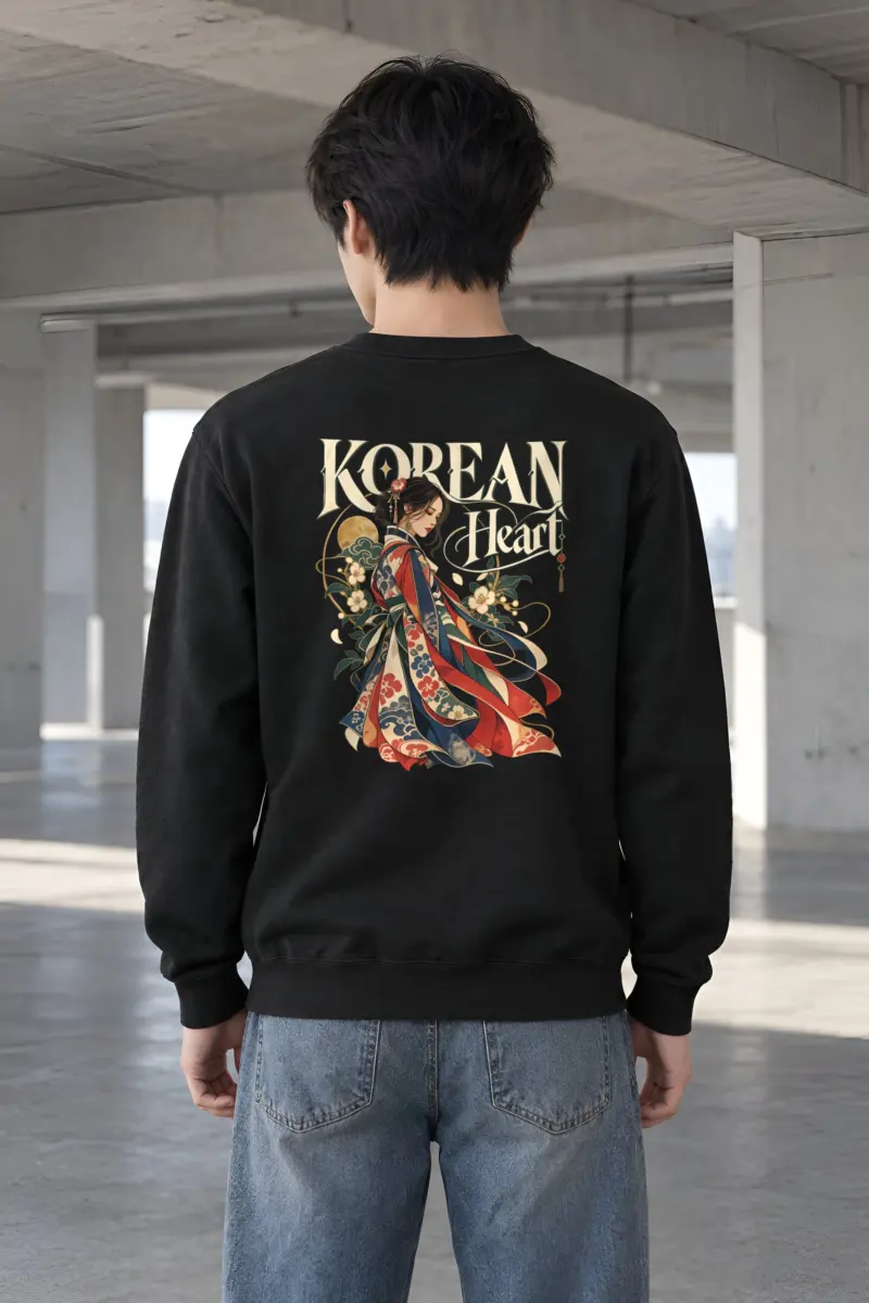 "Korean Heart" Heavy Blend Unisex Crewneck Sweatshirt