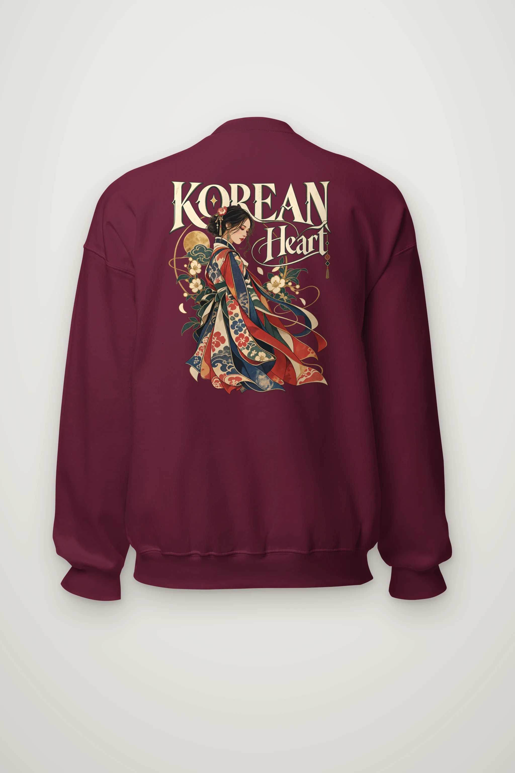 "Korean Heart" Heavy Blend Unisex Crewneck Sweatshirt