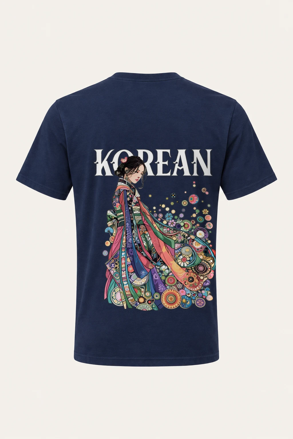 "Korean Heart" Heavyweight Unisex Crewneck T-shirt | Gildan 5000