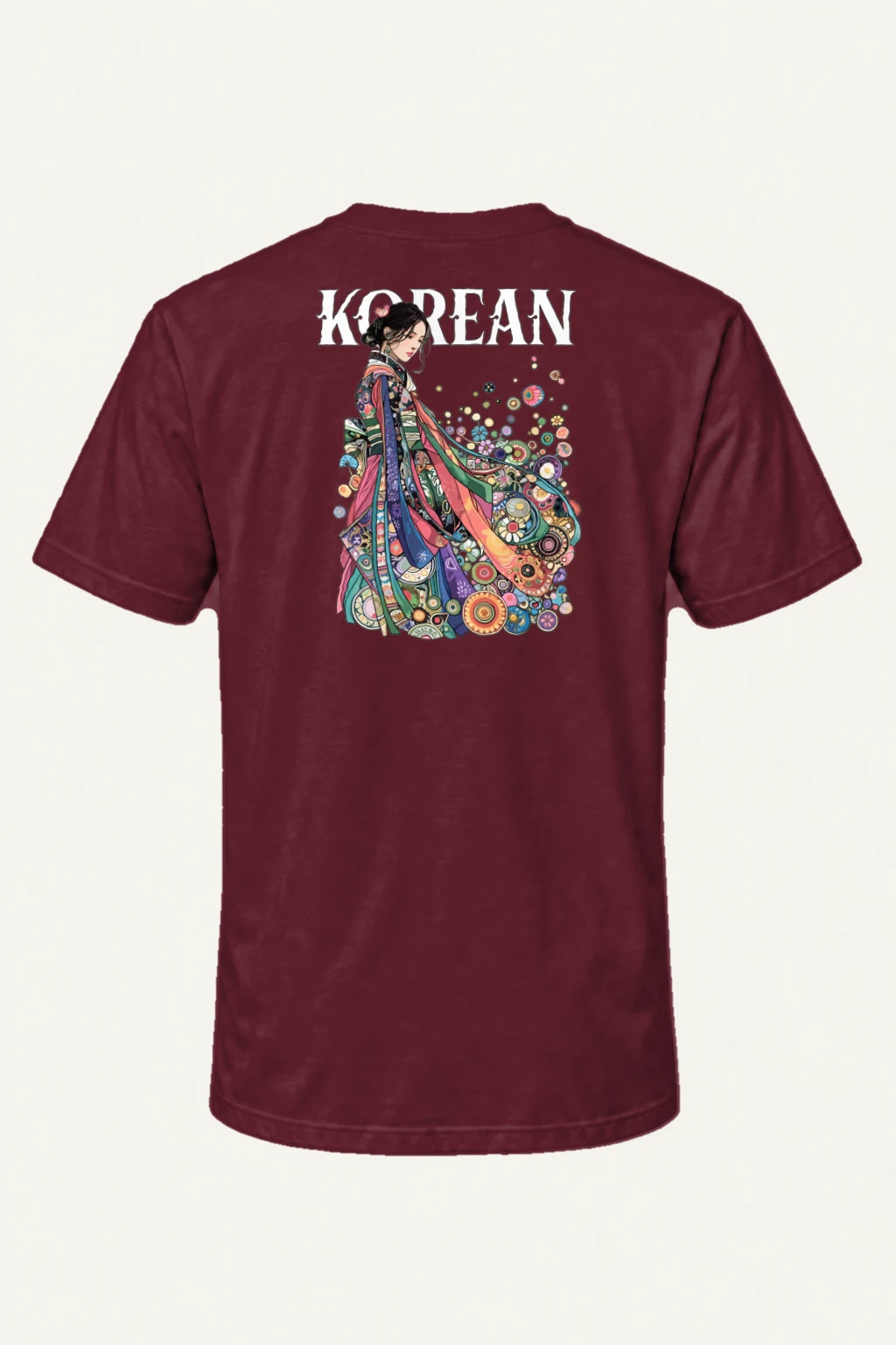 "Korean Heart" Heavyweight Unisex Crewneck T-shirt | Gildan 5000