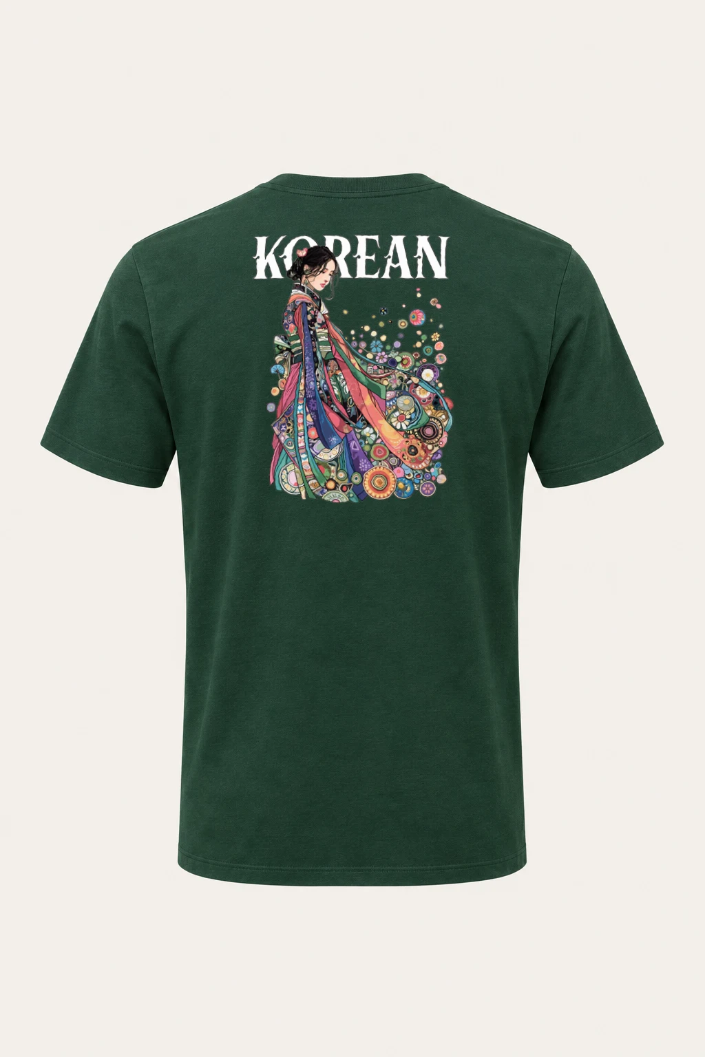 "Korean Heart" Heavyweight Unisex Crewneck T-shirt | Gildan 5000
